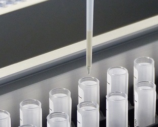 Serum in einer Pipette